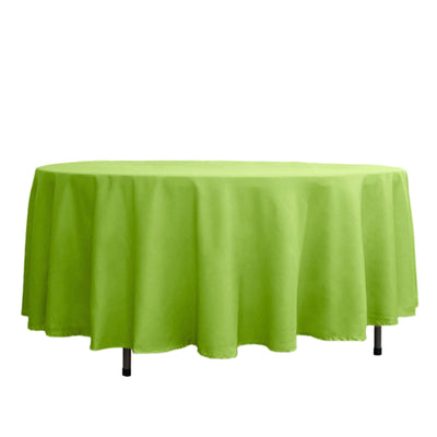 Polyester 108’’ Round Tablecloth Apple Green - Wrinkle-Resistant Table Cover - Tablecloths