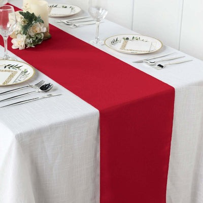 Polyester 12’’x108’’ Table Runner Wine - Durable & Wrinkle-Resistant Table Decor - Runners