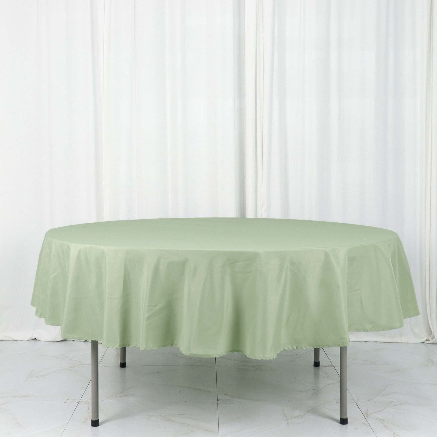 Polyester 90" Round Tablecloth Sage Green - Stain & Wrinkle-Resistant Table Cover
