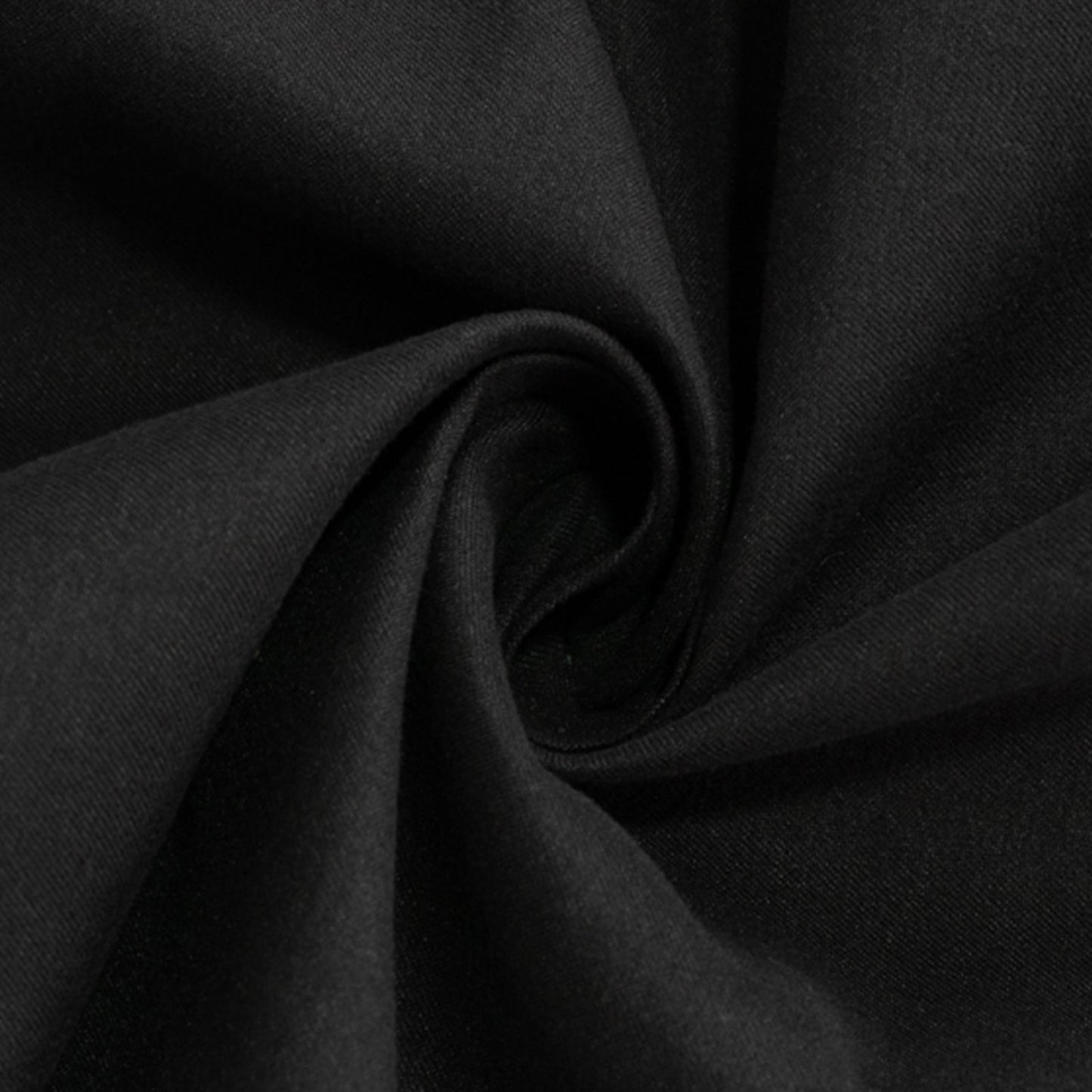 Cotton Blend 120" Round Tablecloth Black - Seamless Wrinkle-Resistant Table Cover