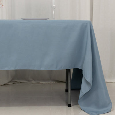 Premium Polyester 60’’x126’’ Rectangle Tablecloth Dusty Blue - Stain-Resistant 220GSM Finish Table Cover - Tablecloths