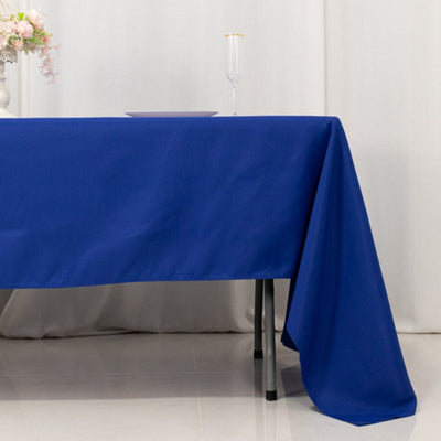 Premium Polyester 60’’x126’’ Rectangle Tablecloth Royal Blue - Stain-Resistant 220GSM Finish Table Cover - Tablecloths
