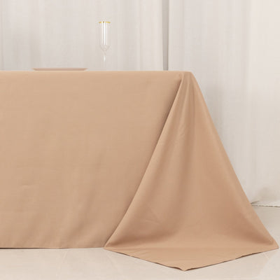 Premium Polyester 90’’x156’’ Rectangle Tablecloth Nude - Seamless 220GSM Stain-Resistant Table Cover - Tablecloths