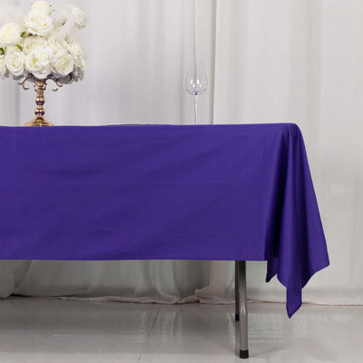 Scuba Rectangular 60"x102" Tablecloth Purple - Wrinkle Free & Stain Resistant Table Cover
