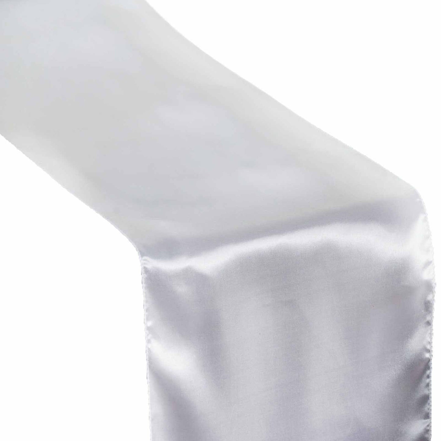 Satin 12"x108" Table Runner White - Stylish Table Linen for Weddings & Events