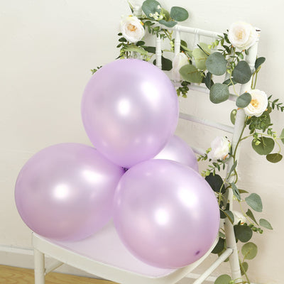 50 Pack Lavender Lilac Biodegradable Balloons, 12" Thickened Extra Strong Eco-friendly Latex Helium Party Balloons