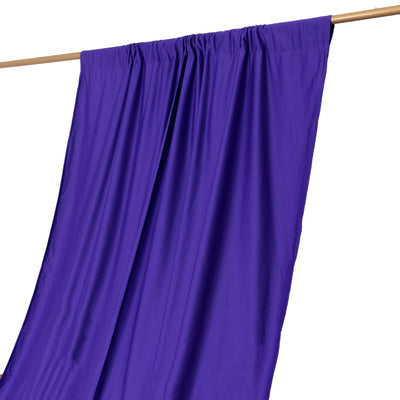 Purple Scuba Polyester Event Curtain Drapes Durable Flame Resistant Backdrop Event Panel Wrinkle Free with Rod Pockets