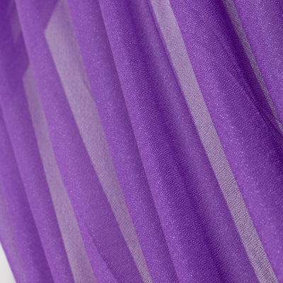 Purple Sheer Backdrop Drape – 5ft x 14ft Wedding Arch & Ceiling Decor Panel Wrinkle Free with Soft Shimmer - Backdrops