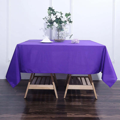 Polyester Square 70"x70" Tablecloth Purple - Wrinkle-Resistant & Durable Table Cover