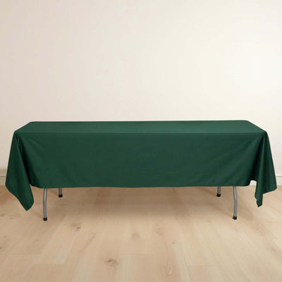 Scuba Rectangular 60"x102" Tablecloth Hunter Emerald Green - Wrinkle Free & Stain Resistant Table Cover