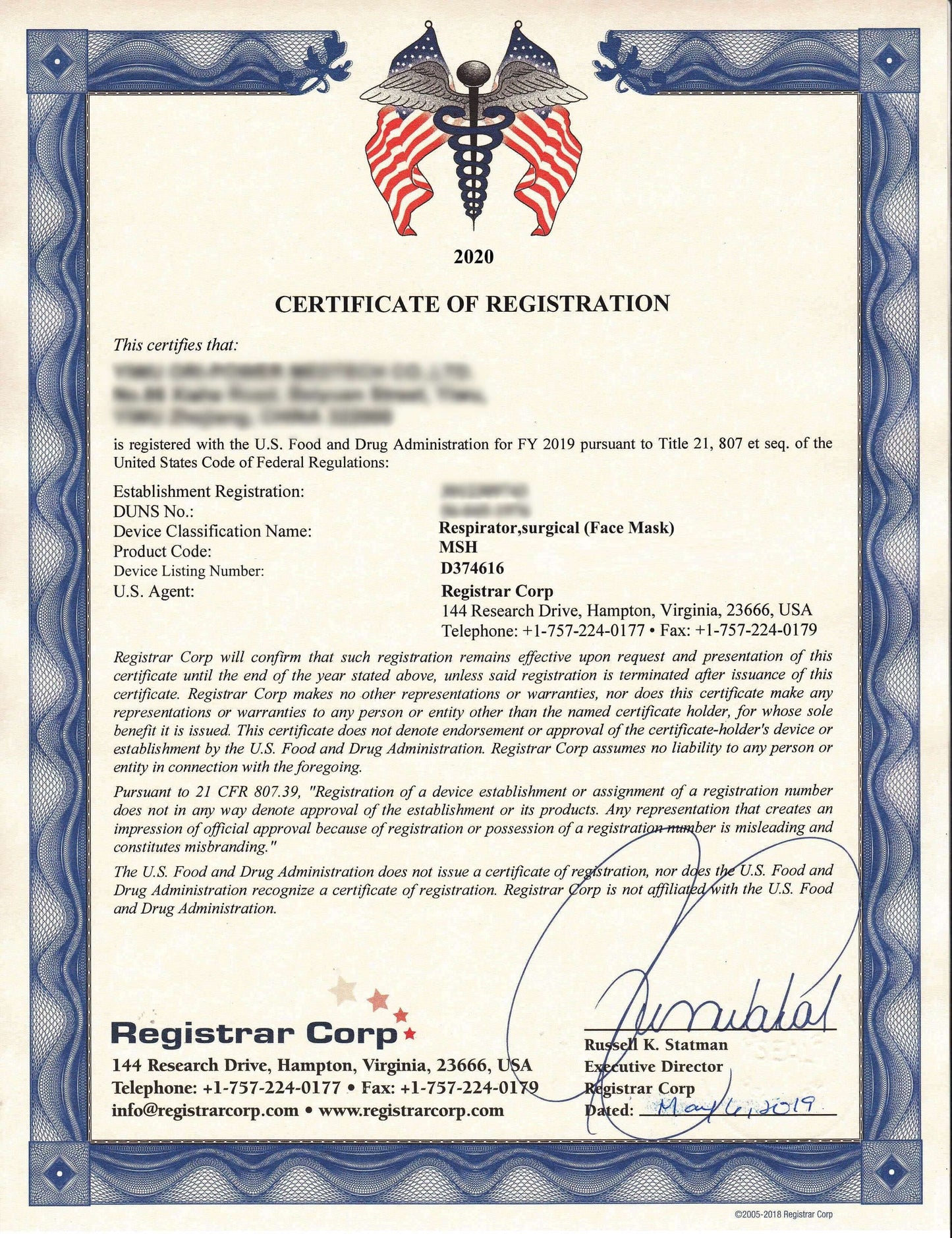 50 Pack 3 Ply Disposable Face Mask Non Woven Mask with Ear Loop