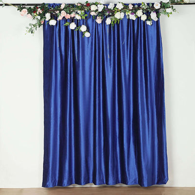 Royal Blue Crushed Velvet Backdrop Curtain – 8ft x 8ft Event Drape with Rod Pocket, Privacy Panel for Photo Booths & Events