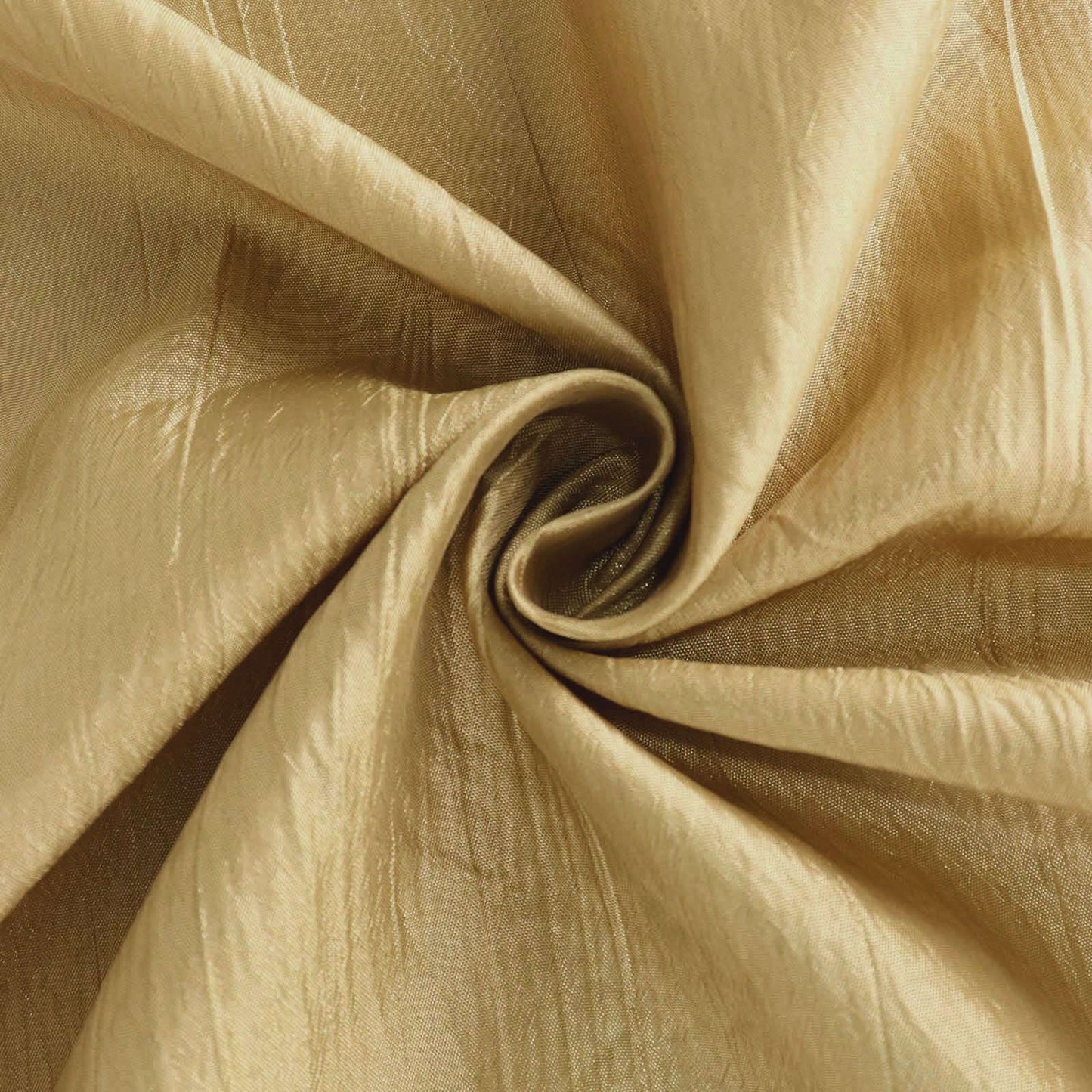 Taffeta 72"x72" Table Overlay Square Tablecloth Gold - Accordion Crinkle Design for Stylish Events