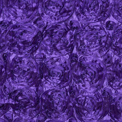 Rosette Satin 14"x108" Table Runner Purple - Grandiose Design