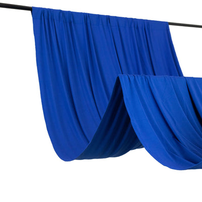 Royal Blue 4-Way Stretch Spandex Event Curtain Drapes Wrinkle Free Backdrop Event Panel with Rod Pockets - 5ftx10ft