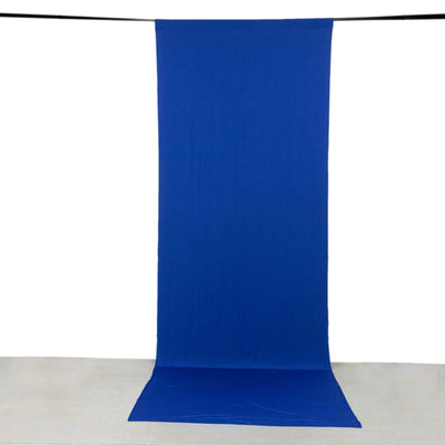 Royal Blue 4-Way Stretch Spandex Event Curtain Drapes Wrinkle Free Backdrop Event Panel with Rod Pockets - 5ftx14ft