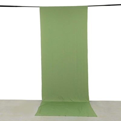 Sage Green 4-Way Stretch Spandex Event Curtain Drapes Wrinkle Free Backdrop Event Panel with Rod Pockets - 5ftx14ft