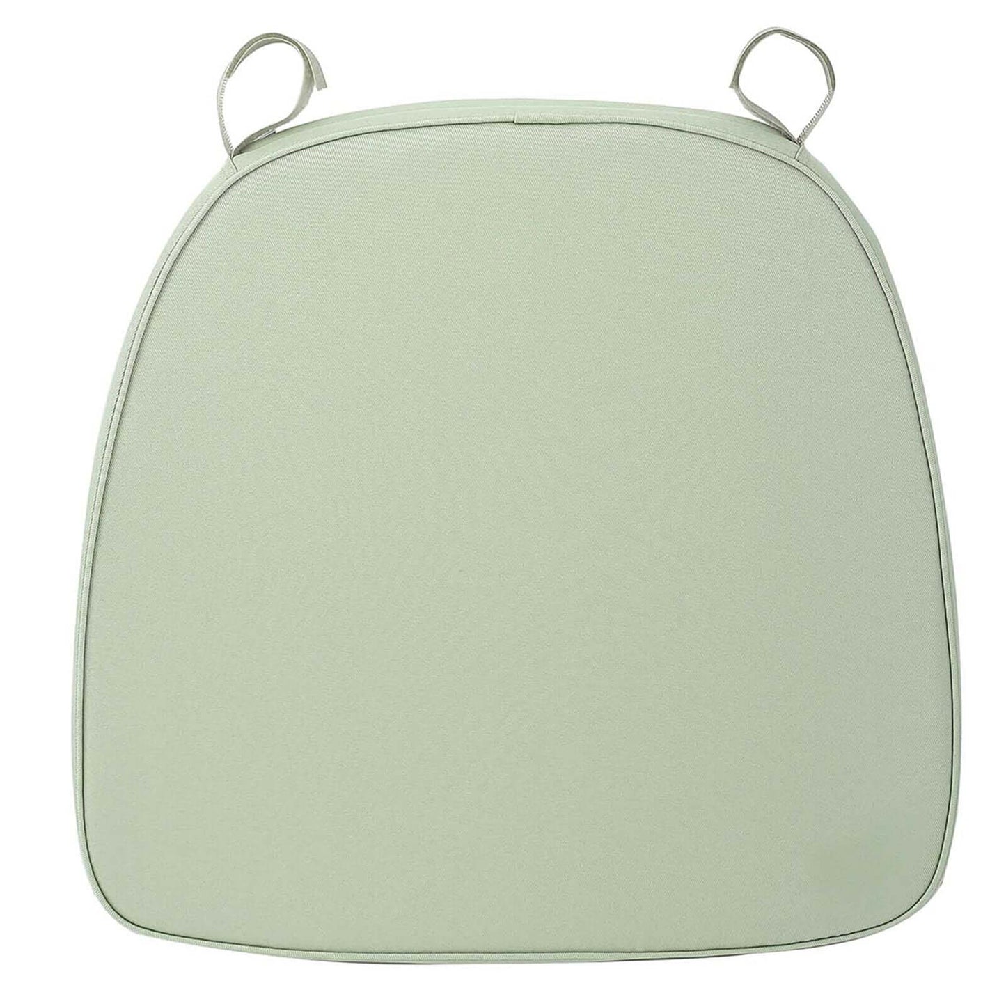 Chiavari Chair Cushion with 1.5" Thick Memory Foam and Ties Sage Green - Stylish Removable Cover for Comfort