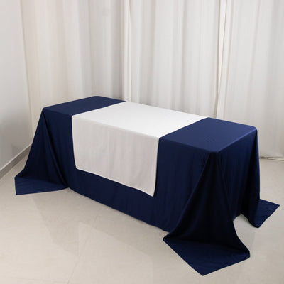 Scuba Polyester 36’’x72’’ Wide Table Runner White - Wrinkle-Free Trade Show Table Linen for Events & Exhibits - Runners