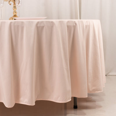 Scuba Round 108’’ Tablecloth Blush - Wrinkle Free & Stain Resistant Table Cover - Tablecloths