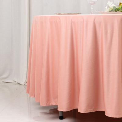Scuba Round 108’’ Tablecloth Dusty Rose - Wrinkle Free & Stain Resistant Table Cover - Tablecloths
