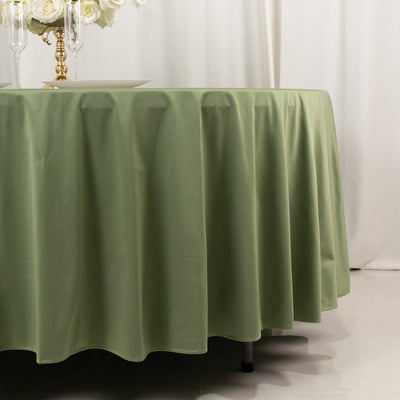 Scuba Round 108’’ Tablecloth Dusty Sage Green - Wrinkle Free & Stain Resistant Table Cover - Tablecloths