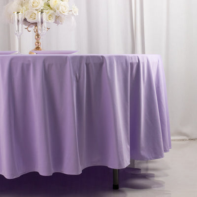 Scuba Round 108’’ Tablecloth Lavender Lilac - Wrinkle Free & Stain Resistant Table Cover - Tablecloths