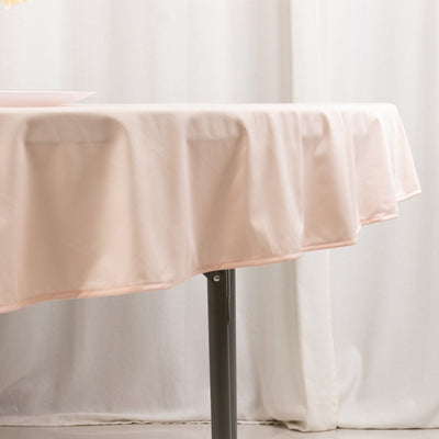 Scuba Round 70’’ Tablecloth Blush - Wrinkle Free & Stain Resistant Table Cover - Tablecloths