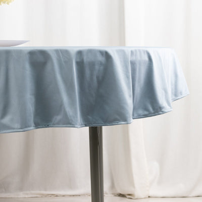 Scuba Round 70’’ Tablecloth Dusty Blue - Wrinkle Free & Stain Resistant Table Cover - Tablecloths