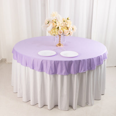 Scuba Round 70’’ Tablecloth Lavender Lilac - Wrinkle Free & Stain Resistant Table Cover - Tablecloths