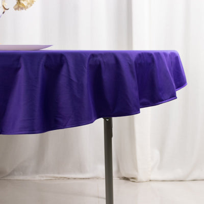 Scuba Round 70’’ Tablecloth Purple - Wrinkle Free & Stain Resistant Table Cover - Tablecloths