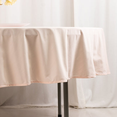 Scuba Round 90’’ Tablecloth Blush - Wrinkle Free & Stain Resistant Table Cover - Tablecloths