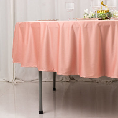 Scuba Round 90’’ Tablecloth Dusty Rose - Wrinkle Free & Stain Resistant Table Cover - Tablecloths