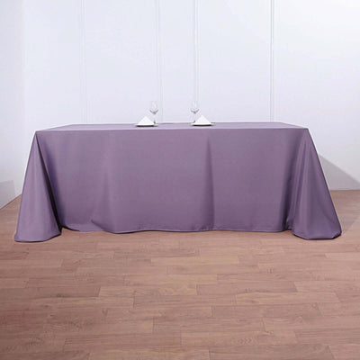 Polyester 90"x156" Rectangle Tablecloth Violet Amethyst - Seamless Wrinkle-Resistant Table Cover