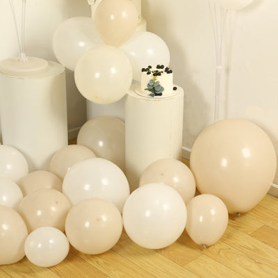 Set of 95 White Beige Biodegradable Balloon Arch Kit Extra Strong Eco-friendly Latex Party Balloon Garland - Decorations