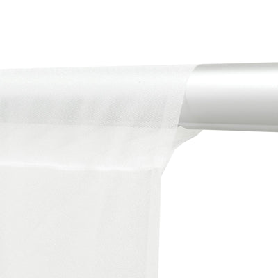 Sheer Backdrop Curtain Panel 5ft × 10ft White – Wedding Arch Drape with Rod Pocket - Backdrops