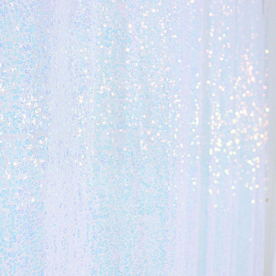 8ftx8ft Iridescent Blue Sequin Event Curtain Drapes, Backdrop Event Panel