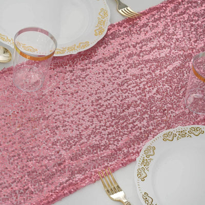 Sequin 12"x108" Table Runner Pink - Glittering Design