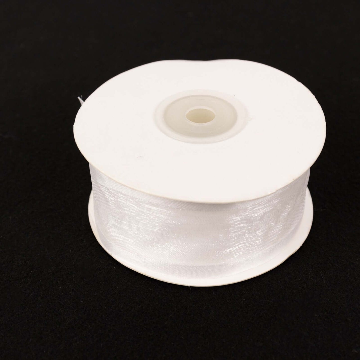 25 Yards 1.5" White Organza Ribbon With Satin Edges