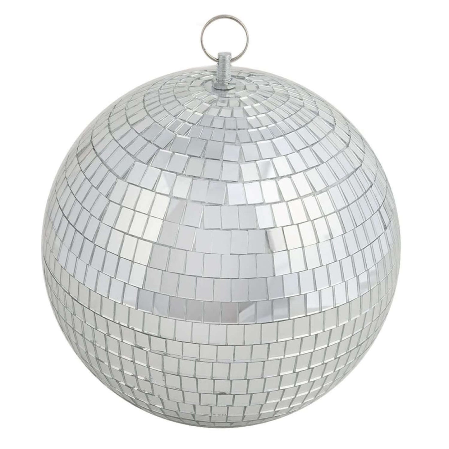 2 Pack 10" Silver Foam Disco Mirror Ball With Hanging Swivel Ring, Holiday Party Decor