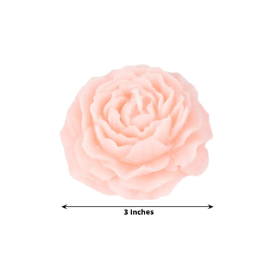5-Pack Scented Candles Floating Peony Flower Design Assorted Colors Wax - Decorative Party Favors with Individual Gift Boxes & Ribbons 3"