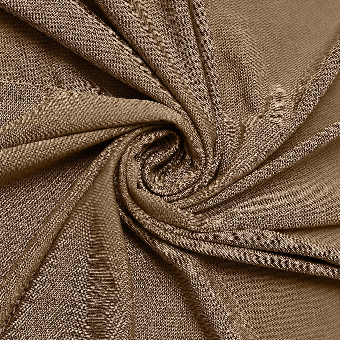 Stretch Spandex 6ft Rectangle Tablecloth Taupe - Durable Form-Fitting Table Cover