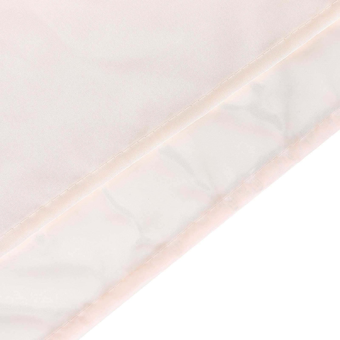 Blush Chiffon Polyester Event Curtain Drapes, Dual Layer Divider Backdrop Curtain Panels with Rod Pockets - 10ftx10ft