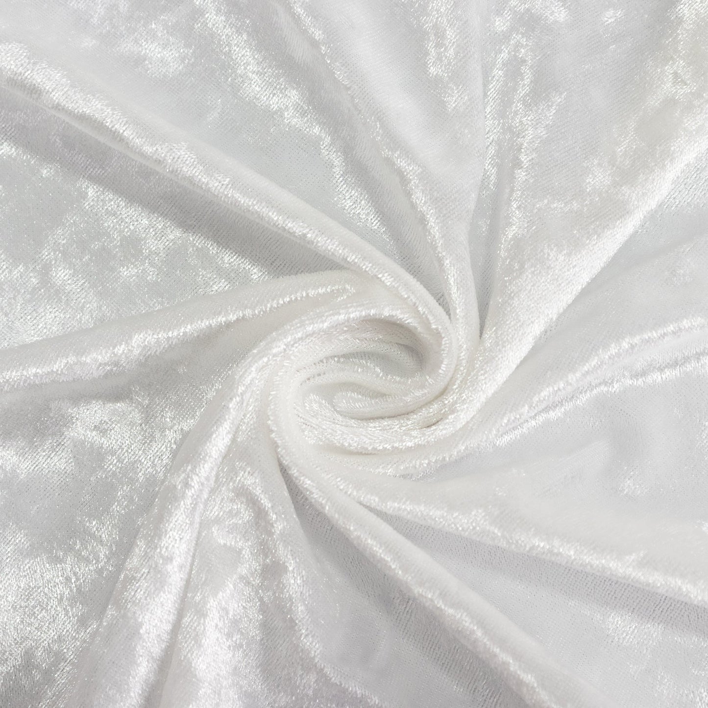 Premium Crushed Velvet 120" Round Tablecloth White - Reusable Soft & Stylish Seamless Table Cover