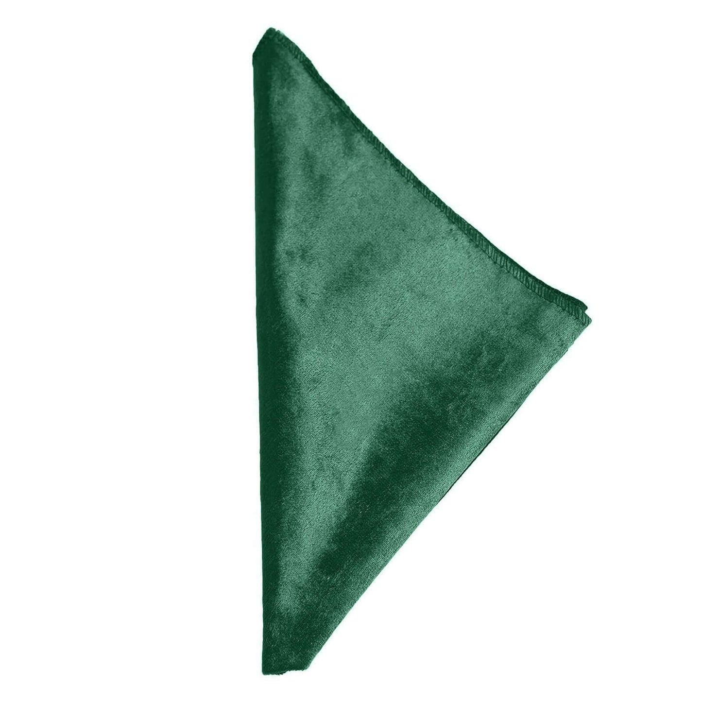 5 Pack Premium Velvet 20"x20" Napkins Hunter Emerald Green - Soft Sheen Finish Cloth Napkins
