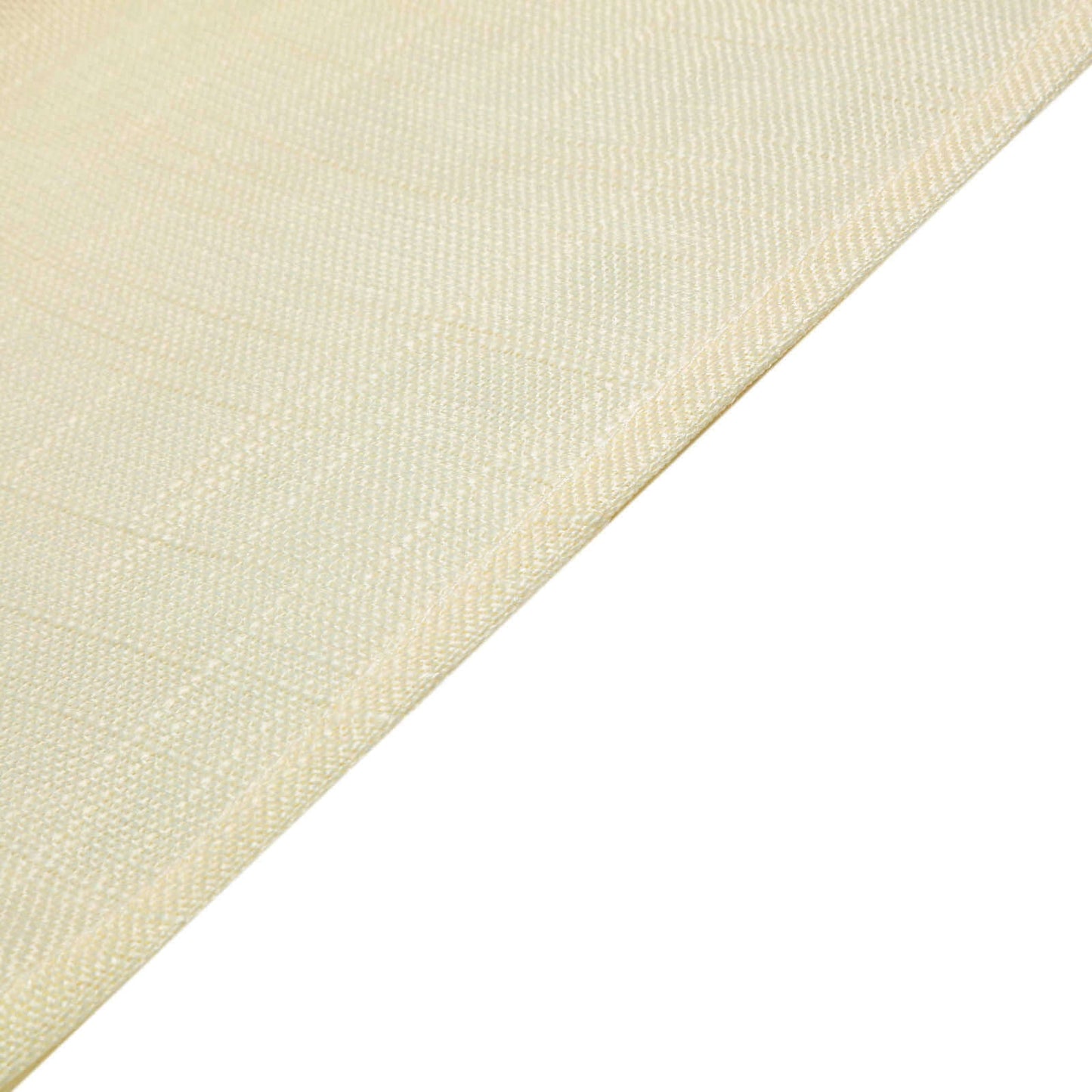 Faux Linen 12"x108" Table Runner Ivory - Slubby Textured & Wrinkle Resistant Table Decor