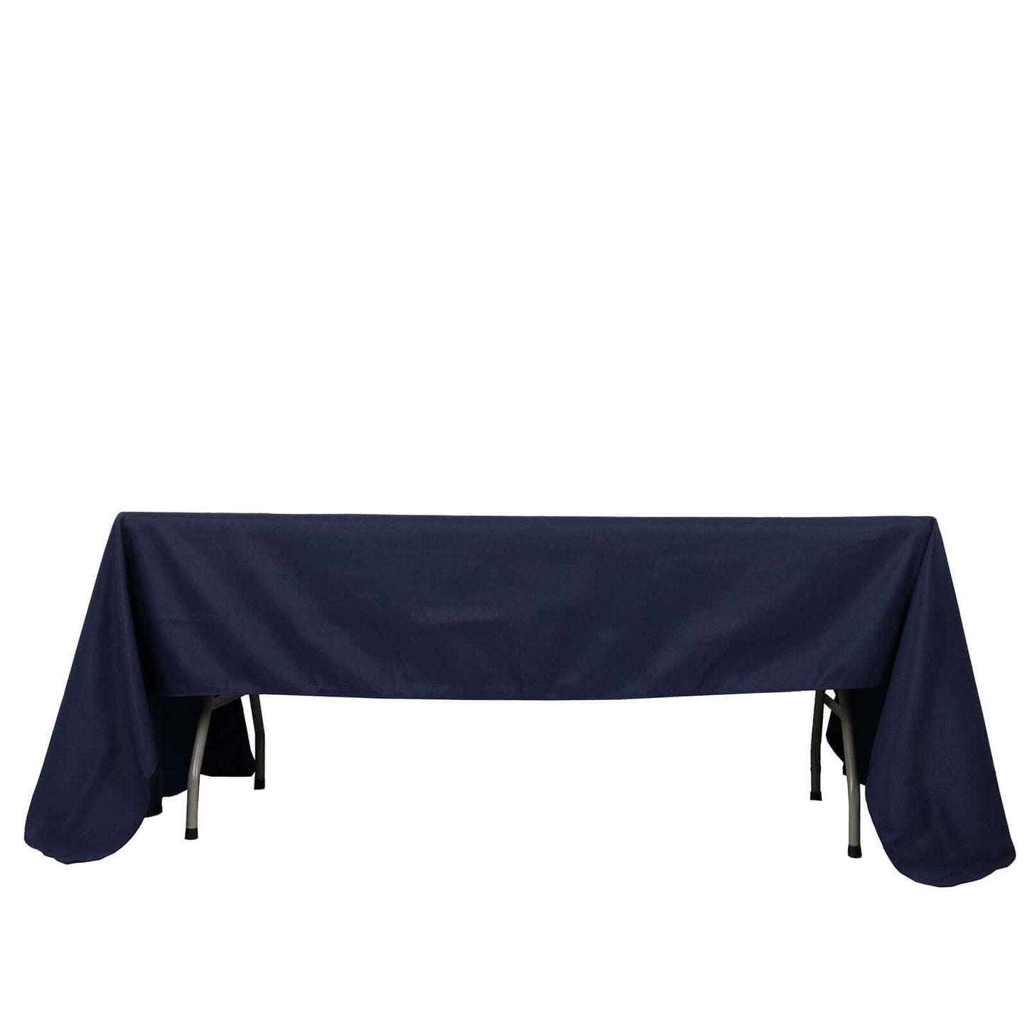 Premium Polyester 60"x126" Rectangle Tablecloth Navy Blue - Stain-Resistant 220GSM Finish Table Cover