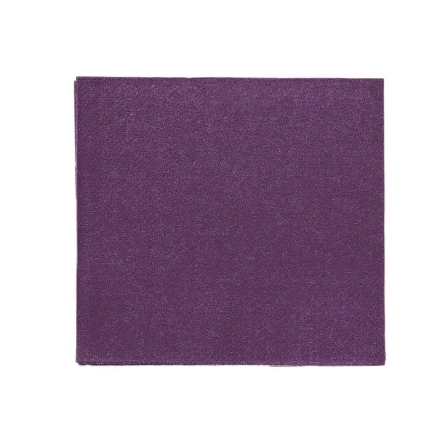 50-Pack Paper Beverage Napkins Purple - 2 Ply Disposable Soft 18GSM Cocktail Napkins 5"x5"