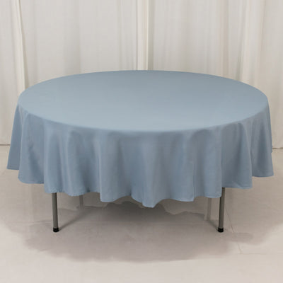 Premium Polyester 90" Round Tablecloth Dusty Blue - Stain and Wrinkle-Resistant Design with 220GSM Thickness Table Cover