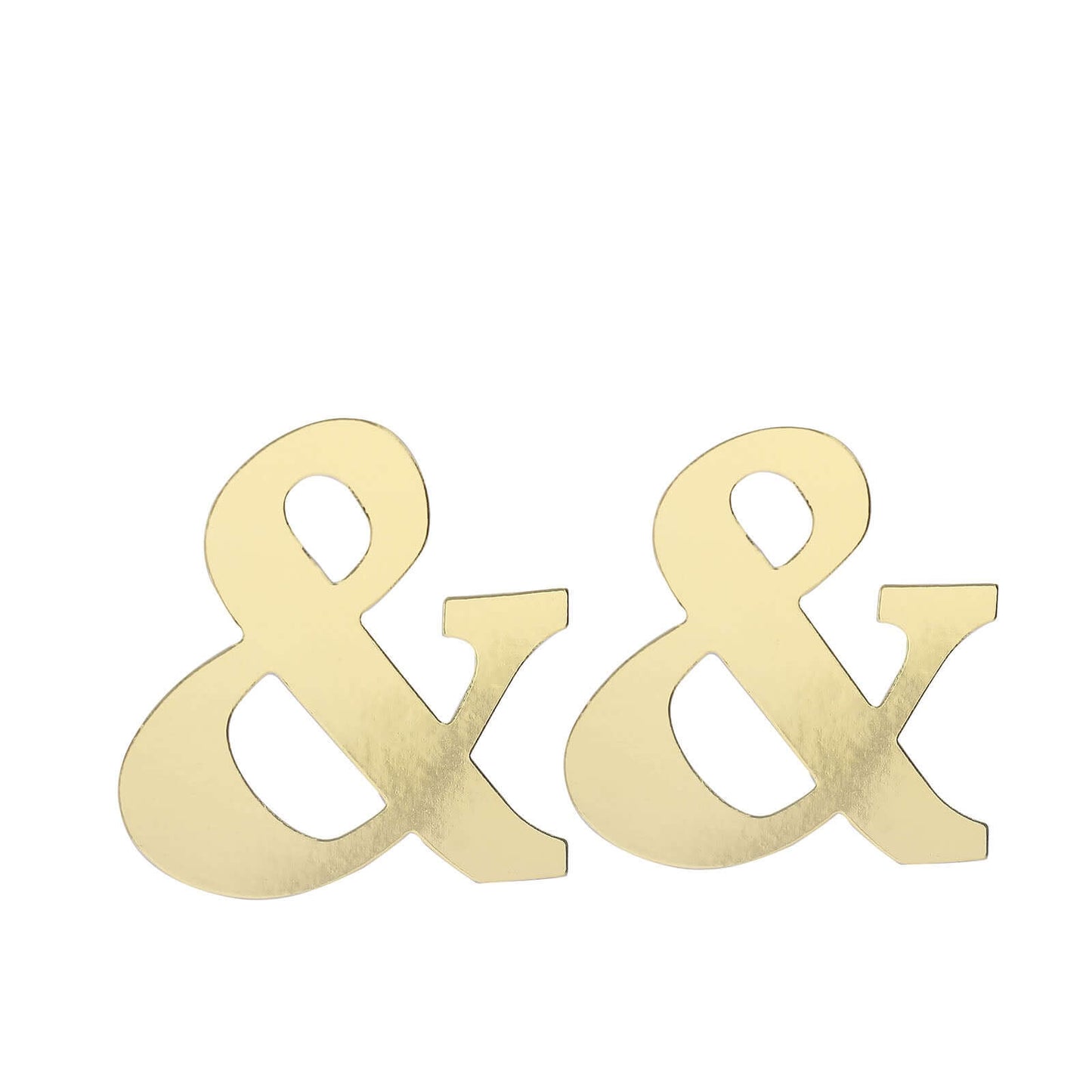 4 Pack 5" Metallic Gold Alphabet Symbol "&" Sticker Banners, Customizable Stick On Letters